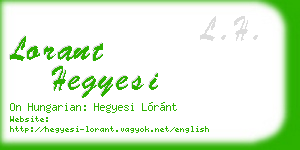 lorant hegyesi business card